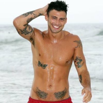 Jake Quickenden showing off his tattoos.